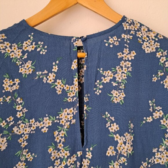 GP & J BAKER x H&M Women Floral Dress 3/4 Sleeve Size 8 Multicolor Preowned - Picture 8 of 11
